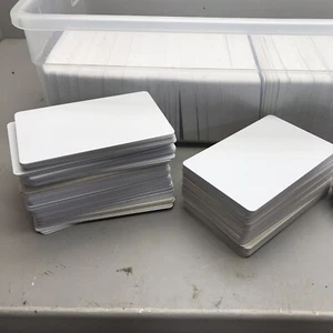 800+ Blank White PVC Cards, CR80.30 Mil, High Quality for Color and UV Printing - Picture 1 of 3
