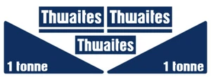 Thwaites 1 Tonne Dumper Plant set of vinyl sticker decals - UK Seller - Picture 1 of 2