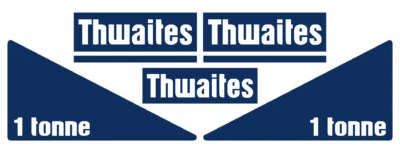 Thwaites 1 Tonne Dumper Plant set of vinyl sticker decals - UK Seller