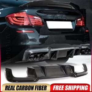 Kit de carrocería de alerón labial difusor de parachoques trasero fibra de carbono real para BMW F10 M5 12-17 - Imagen 1 de 12