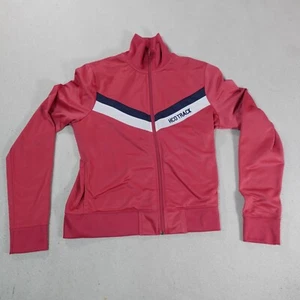 Hollister Jacket Youth Large Pink Y2K Full Zip Chevron Stripe Track Team Coat - Picture 1 of 16