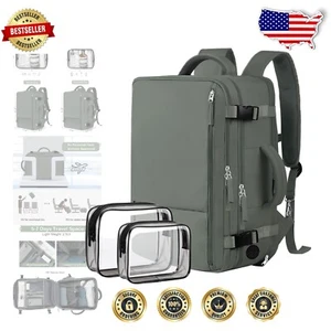 Durable Waterproof Travel Backpack for Women - 40L Carry On & Anti-theft Design - Picture 1 of 11