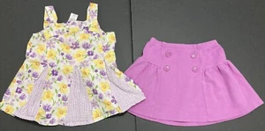 Girl's North Face Blue Floral Winter Jacket Size 10-12 GUC - Picture 1 of 4