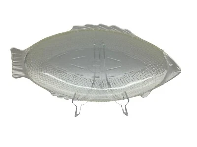 Vintage McKee Glasbake Large Glass Fish Platter MCM Collectible Serveware - Image 1 of 4