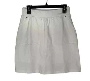 Sport Savvy normaler französischer Frottee-Skort mit Taschen - weiß - mittel - neu - a487107 - Bild 1 von 2