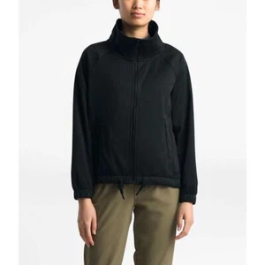 The North Face Jacket Women's Jazzer Zip Drawstring Hem Relaxed Black L DEFECT - Picture 1 of 8