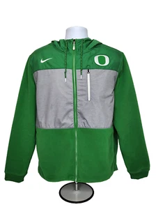 Oregon DUCKS Football TEAM ISSUED Nike Therma-Fit ZIP UP JACKET w HOOD  Men's L - Picture 1 of 6