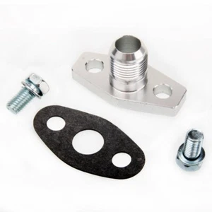 TRITDT Turbo Oil Return Flange Kit 8AN Fit Garrett GT28 GT30 GT35 Ball Bearing - Picture 1 of 3