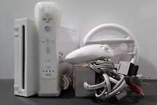 Nintendo Wii RVL-001 Gaming Console System + Nunchuk & Wheel Gamecube Compatible