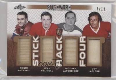 2018 Leaf ITG Stickwork Stick Rack Four Bronze /17 Henri Richard Jean Beliveau - Image 1 of 2