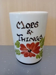 BABBACOMBE POTTERY MOPS & THINGS UTENSIL HOLDER DECORATED BY PHILIP LAURESTON - Picture 1 of 11
