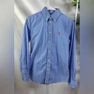 Polo by Ralph Lauren Blue Button Down Shirt Classic Gingham - Picture 1 of 6