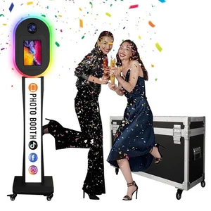 Portable iPad Photo Booth DSLR Camera Photobooth RGB Light Machine w/Flight Case - Picture 1 of 5