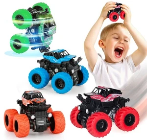 4 Pack Monster Truck Toys for Boys and Girls - Friction Powered Push and Go T... - Picture 1 of 9
