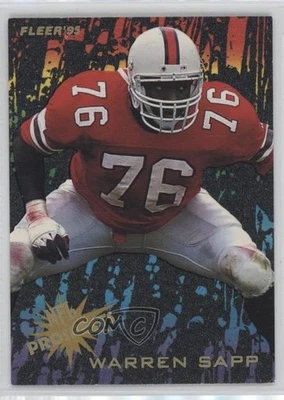1995 Fleer NFL Prospects Warren Sapp #14 Rookie RC HOF - Image 1 of 2