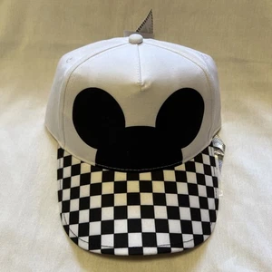 DISNEY VANS Hat Checkerboard Mickey Mouse Strapback Black White - Picture 1 of 4