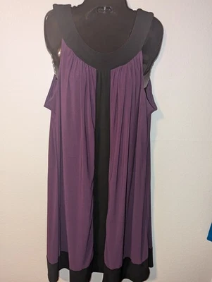 Vestido para mujer JFW Just For Wraps Y2K 2X púrpura sin mangas cuello redondo línea A Foto 1 de 2