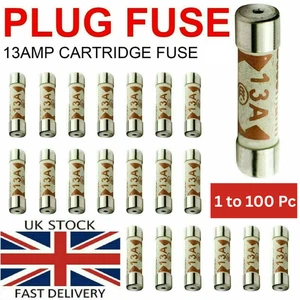 13A Domestic Fuses Plug Top Household Mains 13amp Cartridge Fuse UK Stock - Picture 1 of 15