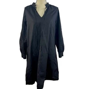 Chico's Black Long Sleeve Midi Dress with Pockets Size 1" - Picture 1 of 8