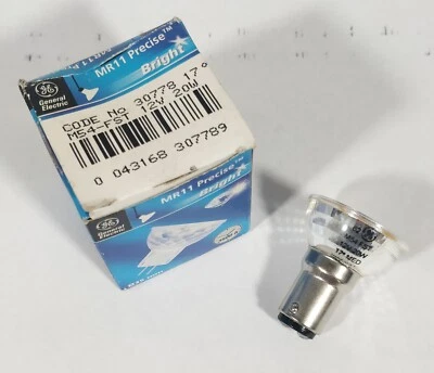 2 x 12V Light Globes MR11 20W M54 FST Ba15D General Electric 30778 - Image 1 of 4