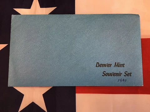 1991-D Official US Mint Souvenir Set with Envelope Cover