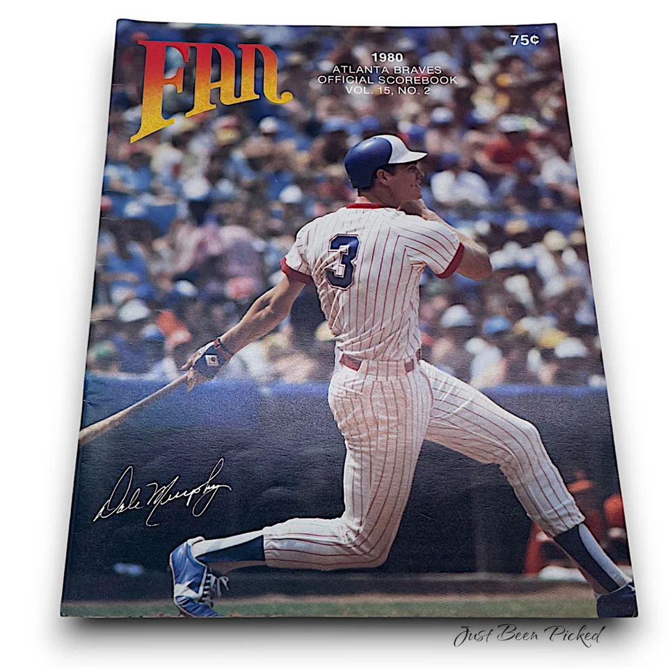 1980 Atlanta Braves Scorebook Fan Magazine MLB Baseball Copy Vol 15 No 2 - Image 1 of 1