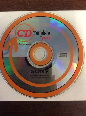 Sony CD Complete Pro Version 1.4 (1999,CD-Rom) Computer Software - Image 1 of 4