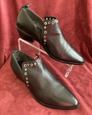 Rebecca Minkoff Annette Too Studded Leather Shoes Boots Black Women's Size 9 - Image 1 of 4