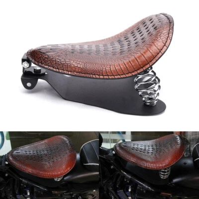 PU Alligator Motorcycle Spring Solo Seat For Suzuki Intruder 1500 1400 800 700 - Image 1 of 4