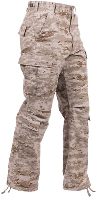 Rothco Vintage Camo Paratrooper Fatigue Pants 8 Pocket Thick Cargo BDU Trousers - Image 1 of 3