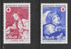 France 1971 Red Cross Fund pair vf MINT never hinged SG 1942-1943 - Picture 1 of 1