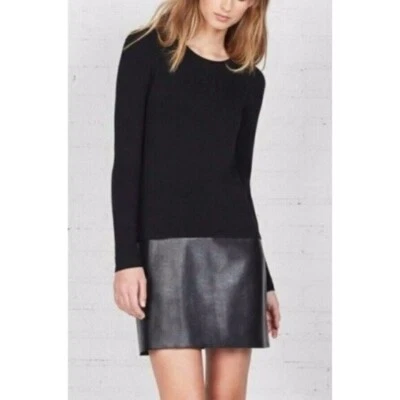 Bailey 44 Women’s XL Faux Leather Hem Dress XL Quiet Luxury Edgy Sophistication - Image 1 of 4