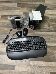 Logitech Deluxe S200 Cordless Desktop Set/ Keyboard, Mouse, Speakers & More - Picture 1 of 9