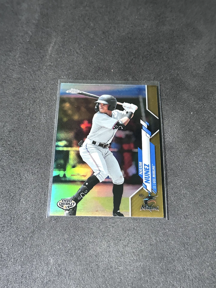 Nasim Nunez 2020 Topps Pro Debut Chrome Gold Refractor 60/75 - Image 1 of 2
