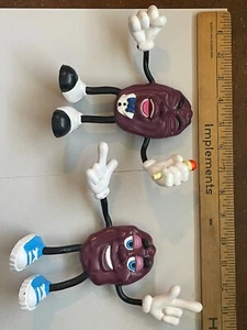 1987 California Raisins 2 Bendy figures Rubber Toys 5.5" Applause VGC! - Picture 1 of 17