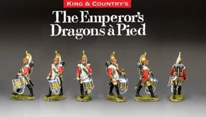 KING & COUNTRY THE AGE OF NAPOLEON NA506 FRENCH DRAGOON FOOT GUARD DRUMMER - Picture 1 of 4