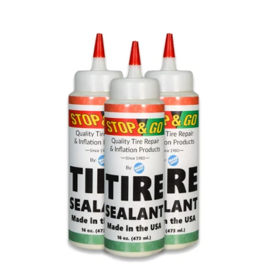 Stop & Go Tire Sealant Premium Flat Preventative  Made in The USA (16 oz) 3 Pack - Image 1 of 4