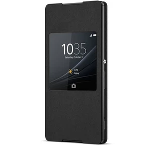 GENUINE SONY XPERIA Z3 + PLUS SCR30 STYLE COVER WINDOW VIEW CASE FOR Z3+ | BLACK - Picture 1 of 4