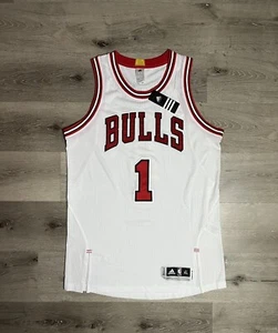 Adidas Chicago Bulls Jersey Authentic Derrick Rose Rev 30 White pro cut Sz XL - Picture 1 of 5