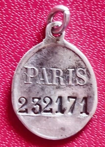 XIX è - Rare Médaille Argent 20x14,5 mm - Ville De Paris Enfant Trouvé N°232171 - Picture 1 of 2