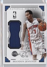 2015-16 Panini National Treasures NBA Material /99 Brandon Jennings #39