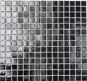 Mosaic tile glass kitchen bathroom sauna toilet black wall cladding 50-0302_f 10 mats - Picture 1 of 6