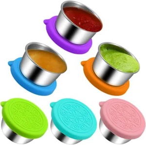 Hydream Salad Dressing Containers To Go, Leakproof Stainless Steel, 6pcs - Picture 1 of 5