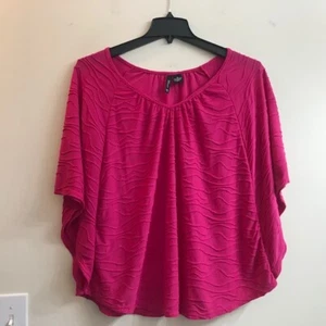 New Directions Rosa Oscuro Texturizado Manga Corta, Talla Grande 2X - Imagen 1 de 7