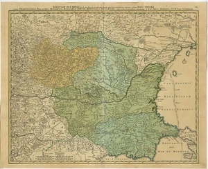 Antique Map of the Danube River by Homann (c.1720) - Picture 1 of 1