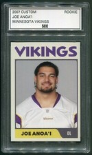 Custom 2007 Joe Anoa'i 'Roman Reigns' Minnesota Vikings Rookie Yr Football Card