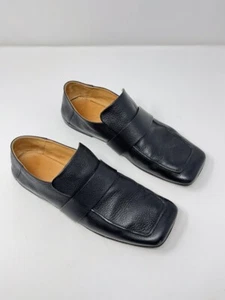 Marsell Herren Schuhe Schwarz Spatola Eckige Zehe Leder Halbschuh Italienisch 39,5 US 6,5 - Bild 1 von 10