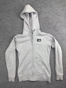 The North Face Fleece Jacket Women's XS Gray Full Zip Hooded Sweatshirt Pockets - Picture 1 of 6