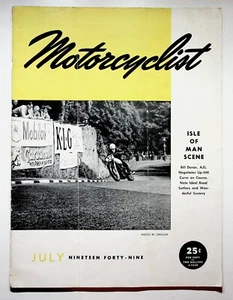 1949 July Motorcyclist Motorcycle Magazine Isle Of Man Laconia Greenhorn Tuners - Picture 1 of 12