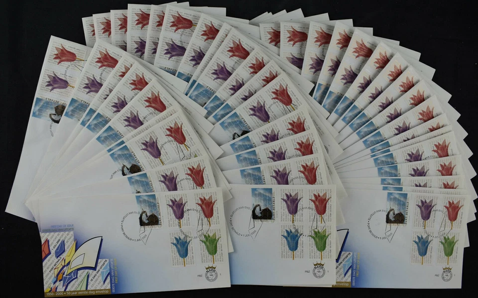 Netherlands 2000 Bulk Mail Stamps, Tulips FDC First Day Cover x 50 #C55144 - Image 1 of 1